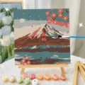 Paesaggio Monte Fuji Sakura (HK139) / Set con Cornice 20x20cm