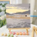 Sunset Mountain Landscape (HK143) / 20x20cm Framed Kit