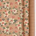 Rote Beeren Weiße Blumen / 0.43*3M