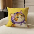 Gatto con Sciarpa Viola (SBZA164405)