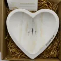 Cœur / Comprend Un Coffret Cadeau Et Des Cartes De Prière / Blanc