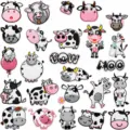 Ensemble d'Écussons Vache (C21NI-249-YT) / 25 Pièces/Paquet