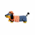 Orange Blue Ripple Dachshund (W3TH-07-11)
