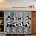 140x82cm (Polyester Stof) / X-002 (Cartoon Koe Windmolen)