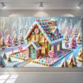 Lebkuchenhaus Stil (SBJ-001) / 95x75cm