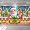 Weihnachtsmann & Rentier Stil (SBJ-002) / 95x75cm