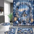 Blaue Weihnachtsschneeszene (YL-007)