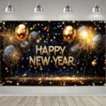 New Year Theme Black Gold Backdrop (SBJ-015)