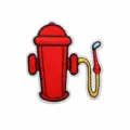Red Fire Hydrant Style (C9JB-093-10) / 6x5.8cm