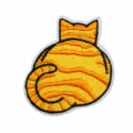 Gestreifte Katze Rückansicht Stil (W17XM-085-11)