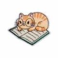 Lesende Katze Stil (W17XM-092-12)