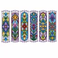 6-delige Set / Glas-in-lood Vintage Patroon