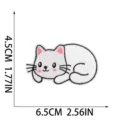 Chat Blanc Couché (W17XM-098-07)