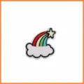 Nuvola Stella Arcobaleno A Quattro Colori (X18CH-085-14) / 5x5cm