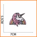 Unicorno Capelli Rosa Arcobaleno (X18CH-095-07) / 7x5.5cm