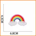 Nuvola Bianca Arcobaleno A Sei Colori (X18CH-09-22) / 6.8x4.3cm