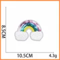 Nuvola Arcobaleno Unicorno Con Paillettes (X18CH-11-19) / 10.5x8.5cm