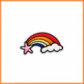 Nuvola Arcobaleno Stella Rosa (X18CH-085-09) / 7.9x4cm