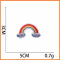 Nuvola Linea Blu Arcobaleno A Quattro Colori (X18CH-07-15) / 5x3cm