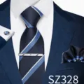Navy Blue White Fine Twill Style (SZ328)