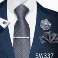 Set a Strisce Grigio Blu Bianco (SW337)