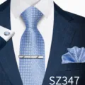 Light Blue Plaid Jacquard Style (SZ347)
