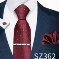 Wine Red Navy Floral Jacquard Style (SZ362)