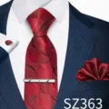 Red Plaid Geometric Jacquard Style (SZ363)