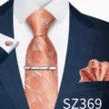 Orange Geometric Wave Jacquard Style (SZ369)