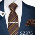 Dark Blue Orange Yellow Printed Striped Style (SZ375)