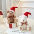 White and Brown Bear Pair / Colorful