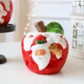Apple Gold Bell Santa Claus / 9.5x10.2x10cm