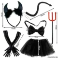 One Size / Black Devil Set with Skirt (25HASET0418U)