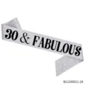 One Size / Silver Glitter 30 & FABULOUS