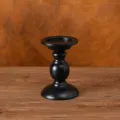 Iron Vintage Simple Candle Holder - Black - Small / Height 15.5cm