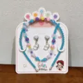 Eenhoorn met Gesloten Ogen en Vleugels 4-delige Set (Kaartverpakking) / Blauw