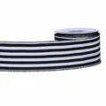 6.3CM (10 Yards/Roll) / Black and White Stripe