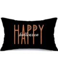 Κάλυμμα Μαξιλαριού 30x50cm / Μαύρο Happy Halloween (YMY-002)