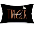 Κάλυμμα Μαξιλαριού 30x50cm / Μαύρο Trick or Treat (YMY-003)