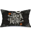 Κάλυμμα Μαξιλαριού 30x50cm / Μαύρο Trick or Treat Κολοκύθα Νυχτερίδα (YMY-010)