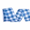Blue and White Gingham / 63mm x 9m/Roll