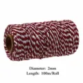 2mm x 100m / Rosso Scuro+Bianco