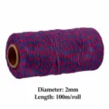 2mm x 100m / Rose Red+Sapphire Blue