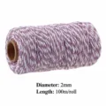 2mm x 100m / Light Purple+White