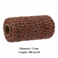 2mm x 100m / Orange+Black+White