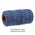 2mm x 100m / Dark Blue+White