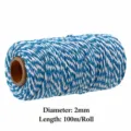 2mm x 100m / Blue And White