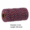 2mm x 100m / Red Blue+White