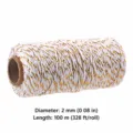 2mm x 100m / Gold Thread+White