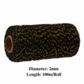 2mm x 100m / Gold Thread+Black